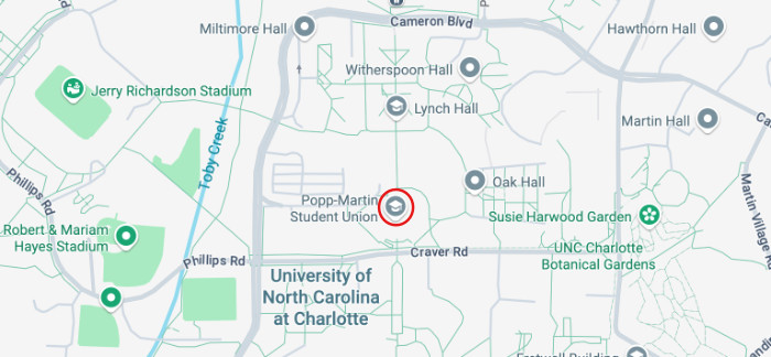 Map of the UNC campus